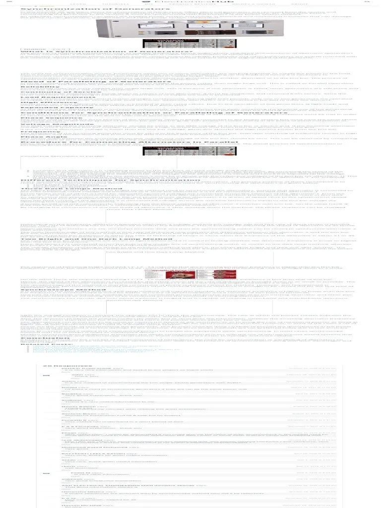 Synchronization of Generators ElectronicsHub PDF