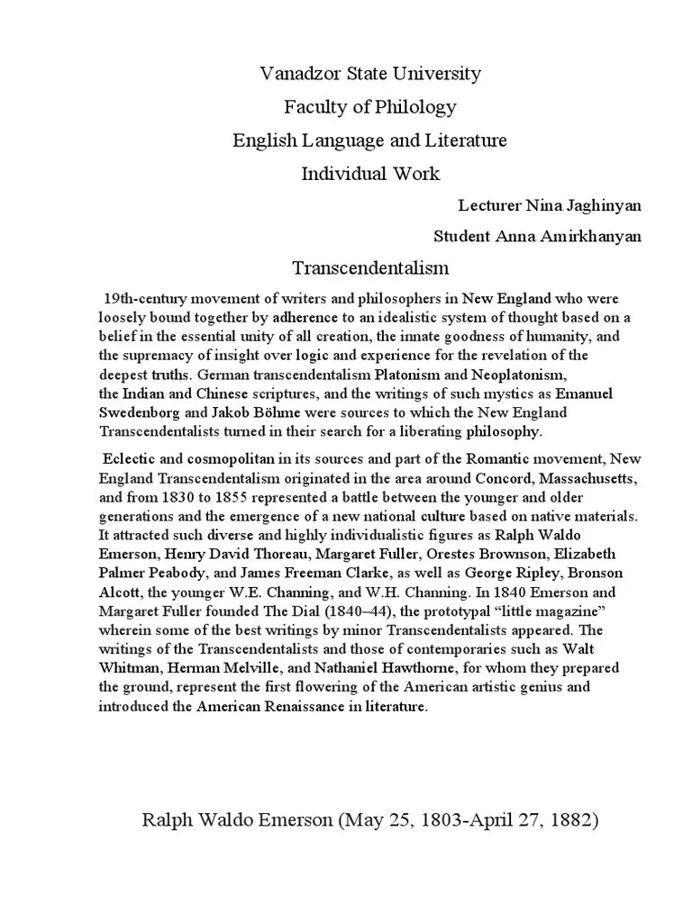 Vanadzor State University Faculty of Philology English Language and