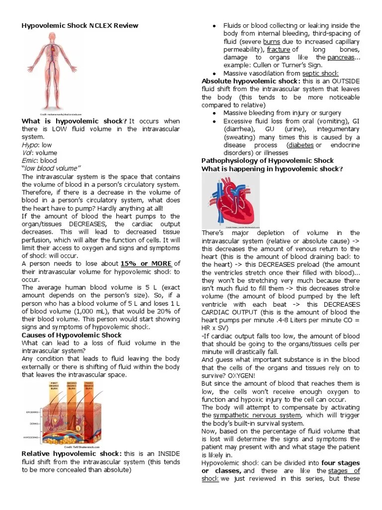 HypovolemicShockNCLEXReviewQuiz PDF