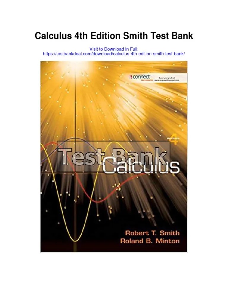 Calculus 4th Edition Smith Test Bank | PDF | Function (Mathematics