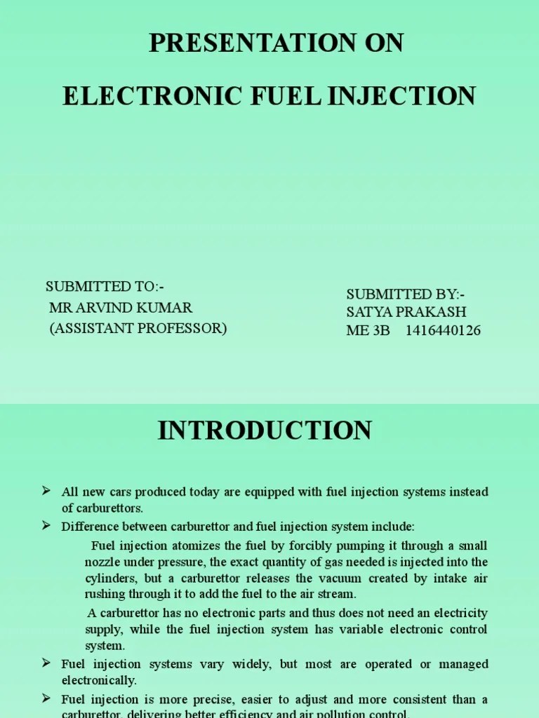 Fuel Injection System PDF Fuel Injection Throttle