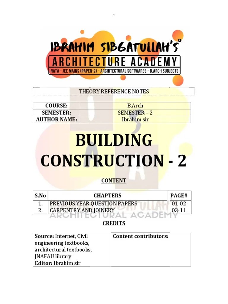 BC2 (1 Carpentry and Joinery) PDF