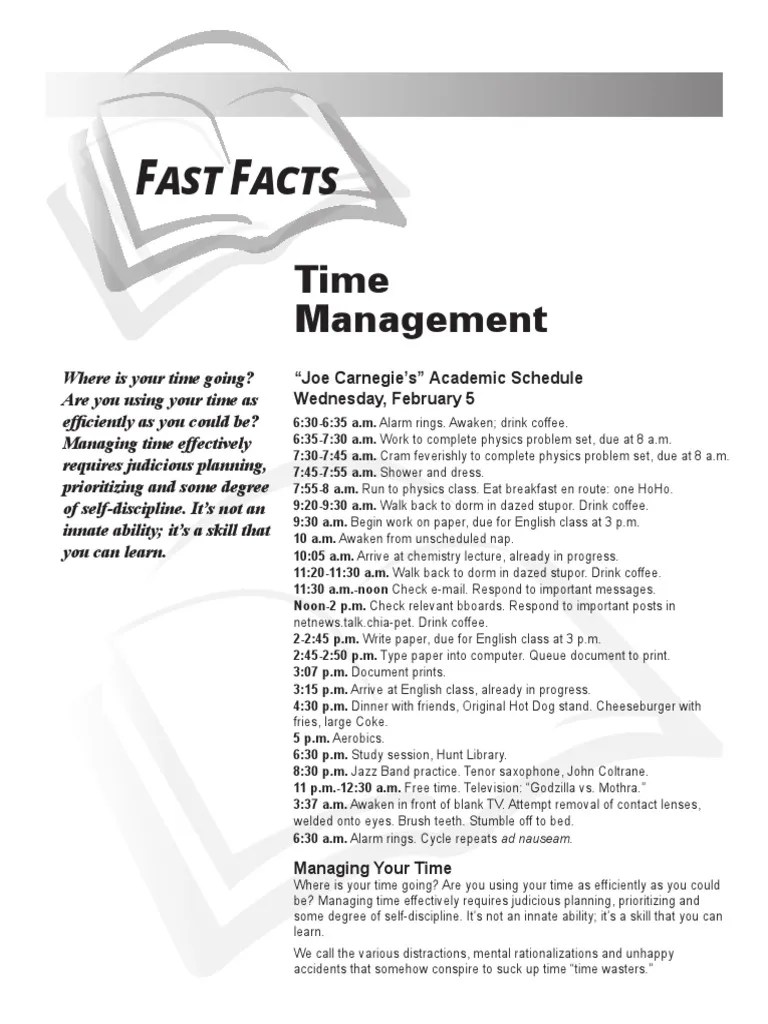 Time Management PDF Goal