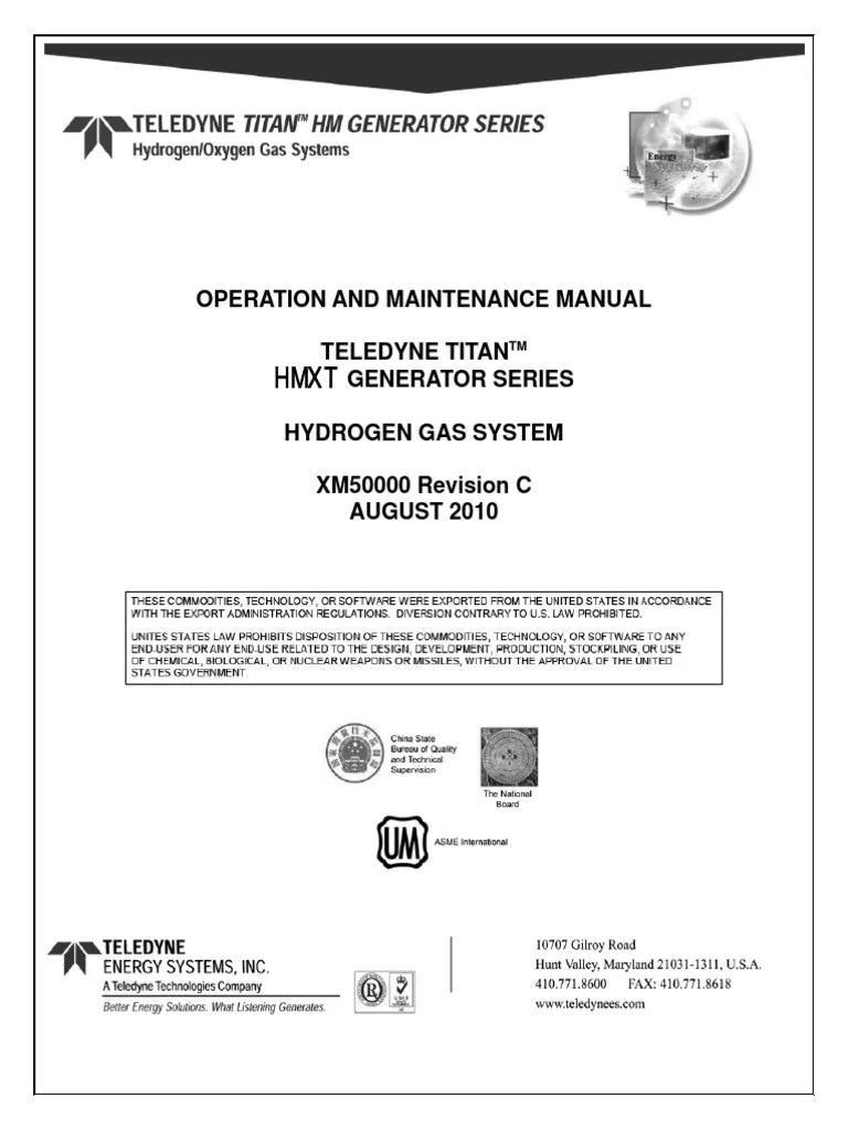 Hydrogen Generator | PDF | Valve | Water