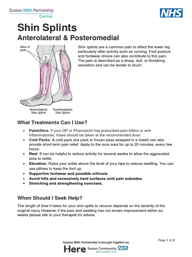 Shin Splints PDF Foot Limbs (Anatomy)