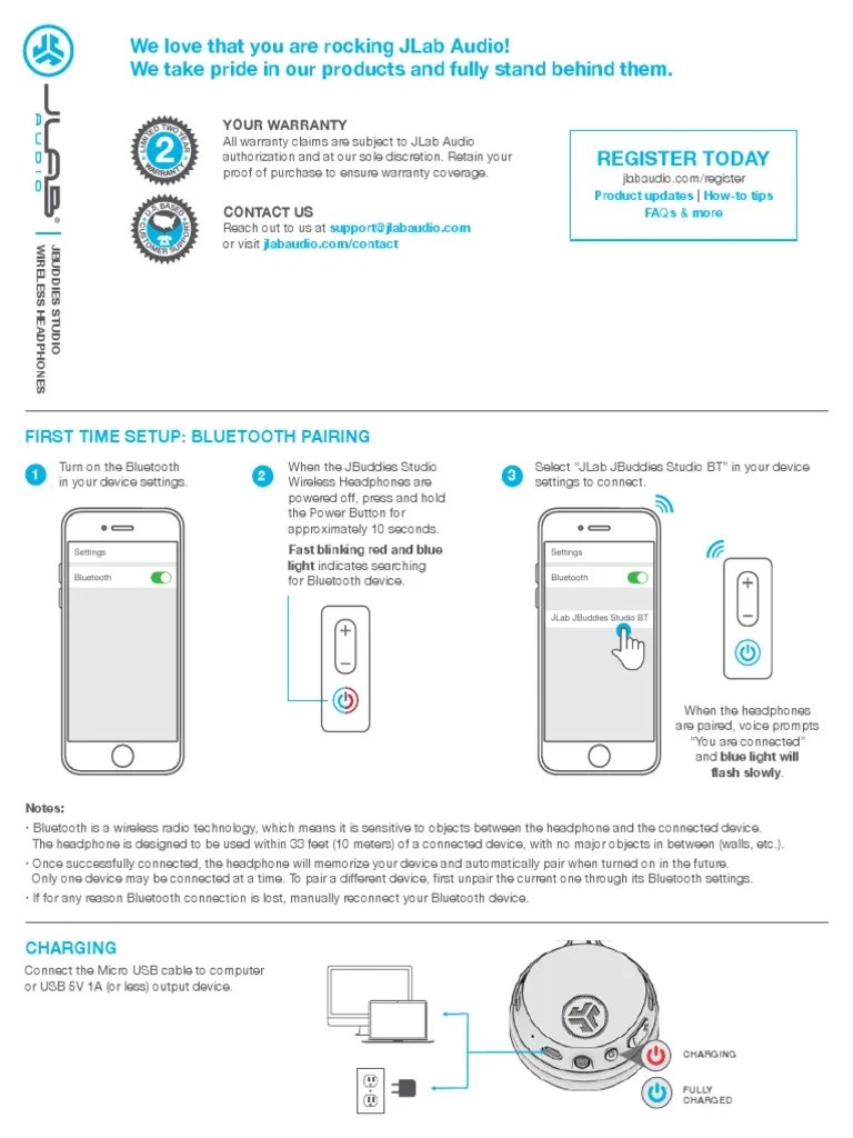 En JBuddies Studio Wireless Manual v2 | PDF | Bluetooth | Headphones