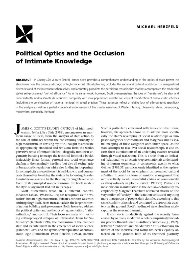 11a Political Optics and The Occlusion of Intimate Knowledge PDF