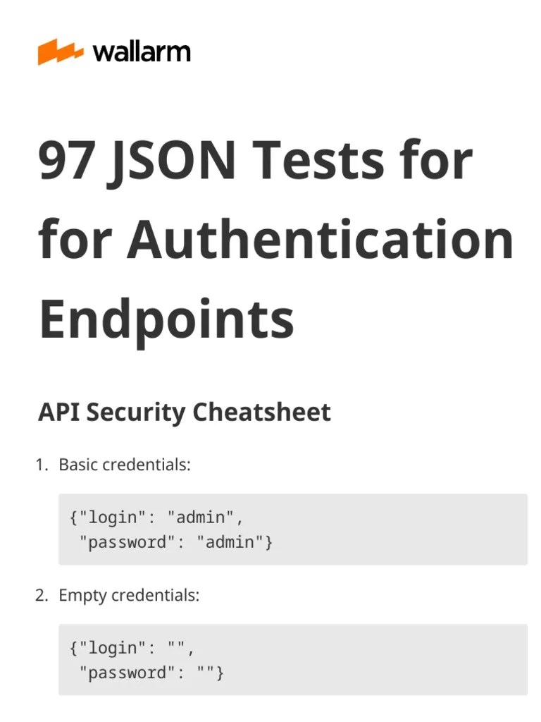 Json Endpoints For Sensitive Info PDF Password Login