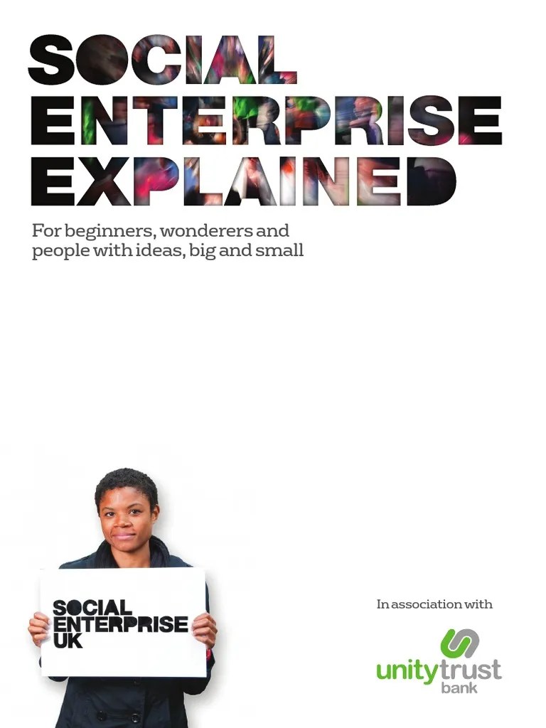 Social Enterprise Explained PDF Social Enterprise Startup Company