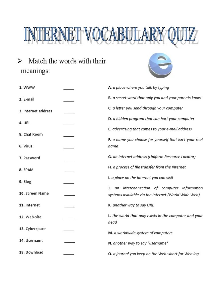 Vocabulary Quiz Guide PDF