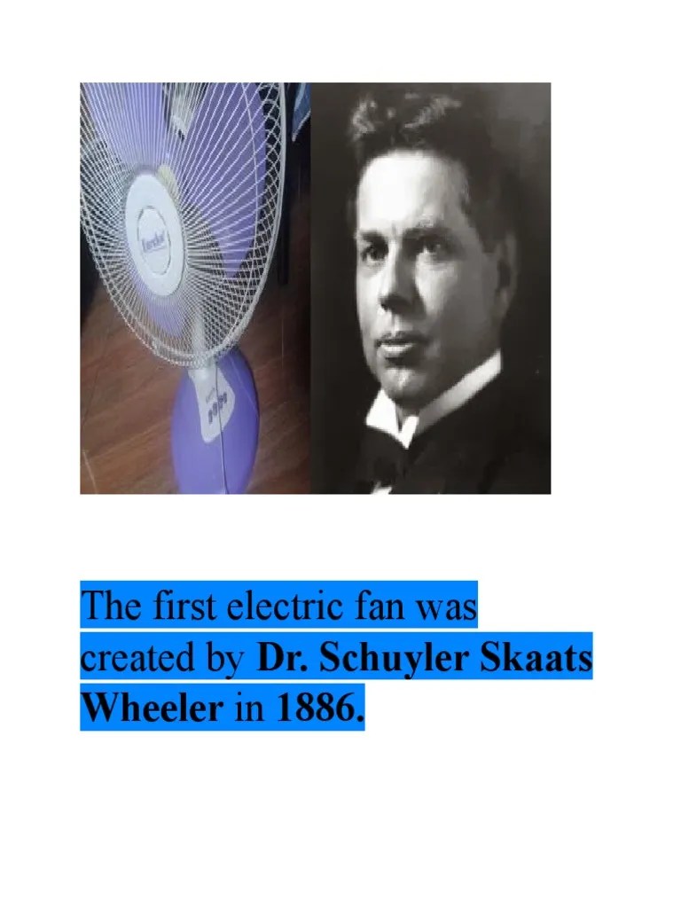 The First Electric Fan Was Created by DR PDF
