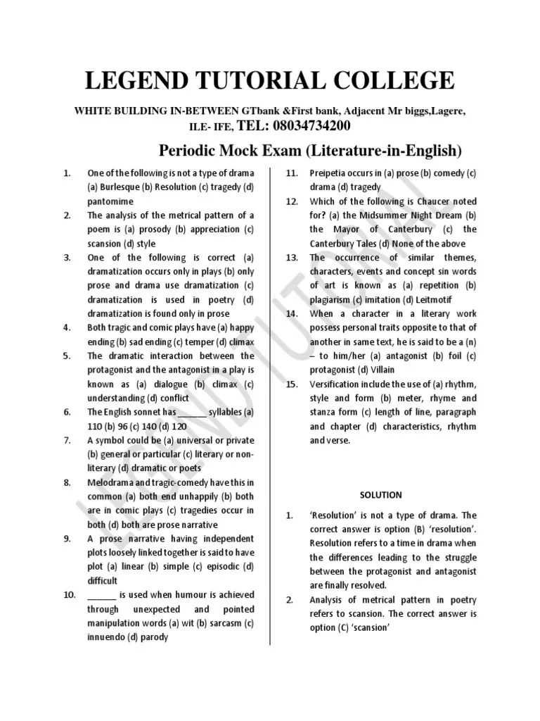 LEGEND Literature&Answers. | PDF | Poetry | Metre (Poetry)