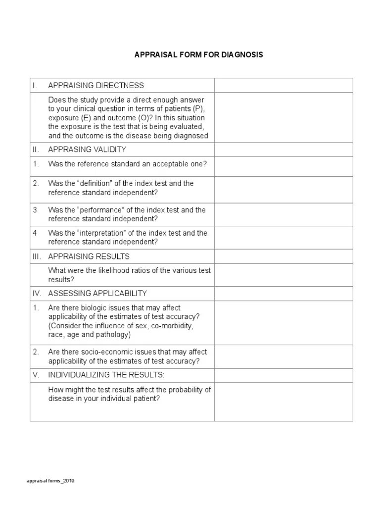 Diagnosis Worksheet PDF