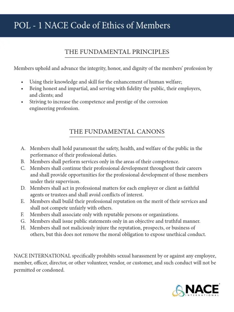 NACE Code of Ethics PDF