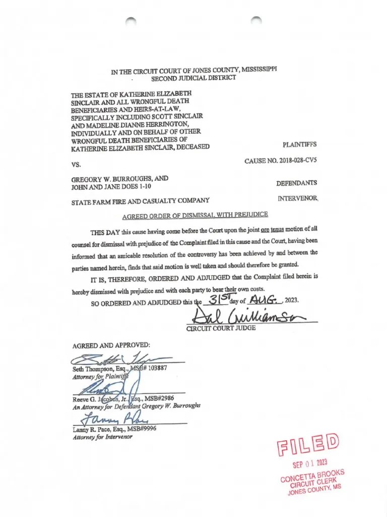 Agreed Order of Dismissal With Prejudice PDF