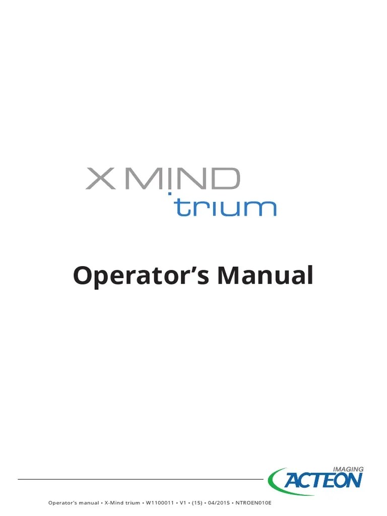 Operator's Manual XMind Trium W1100011 V1 (15) 04/2015