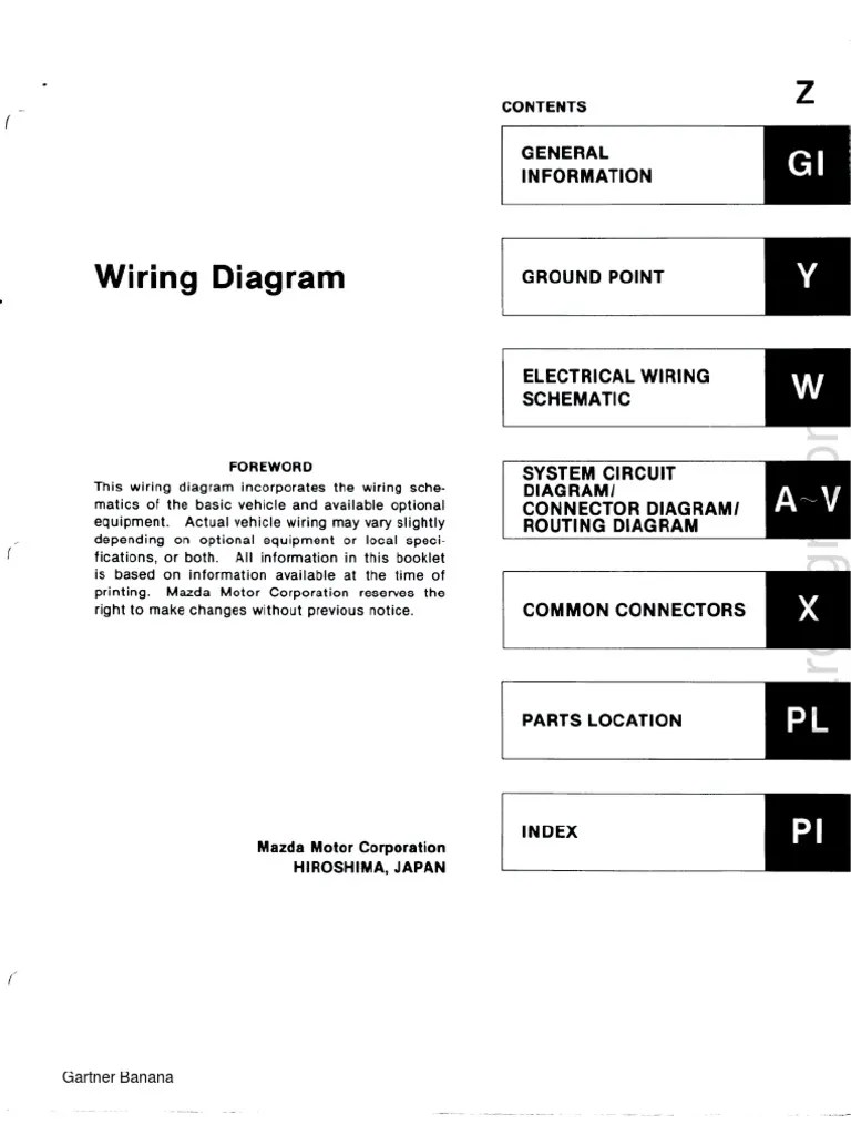 1994 Mazda Miata MX-5 Wiring Diagrams | PDF