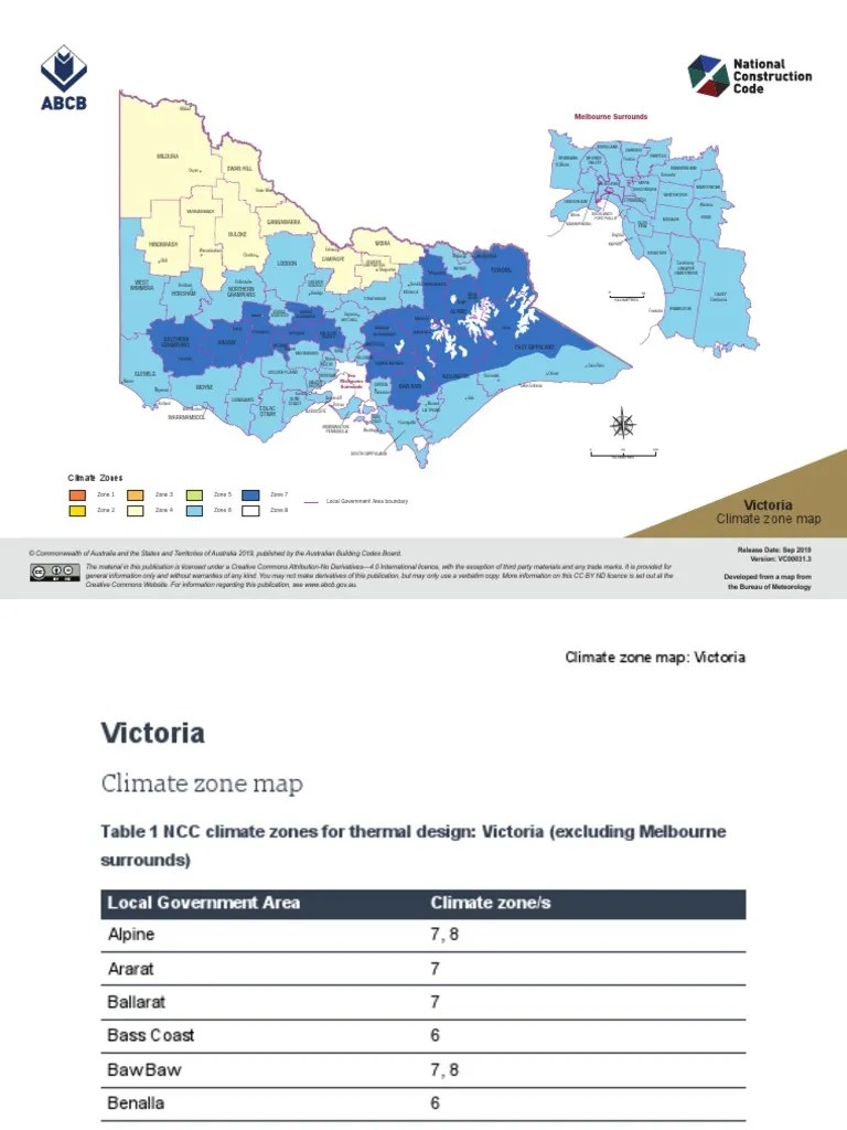 VIC ClimateZoneMapVic PDF Melbourne Victoria (Australia)