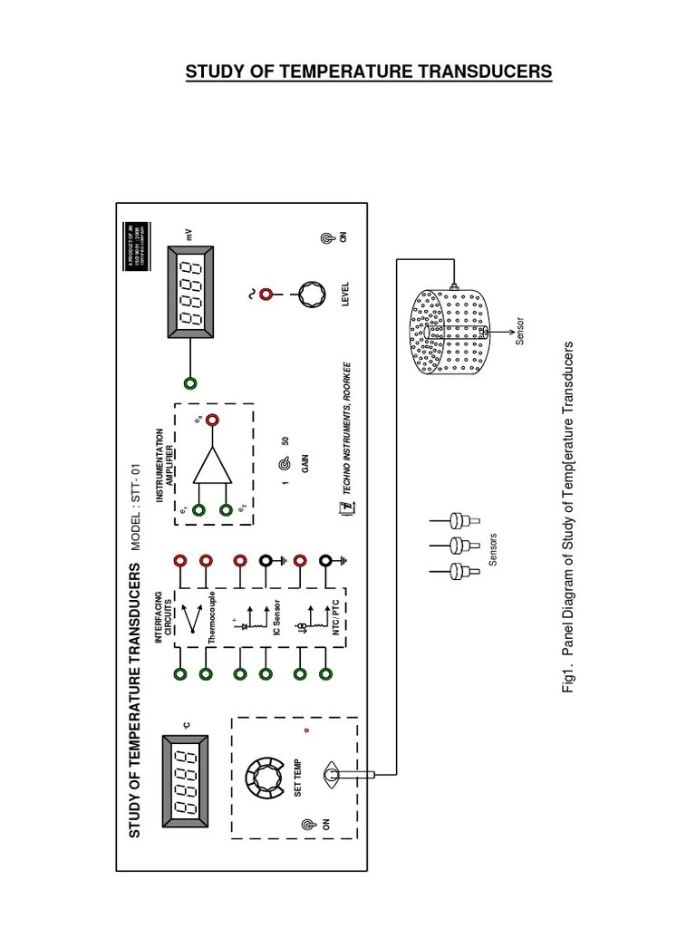 Study of Temp. Transducers. PDF Thermocouple Amplifier