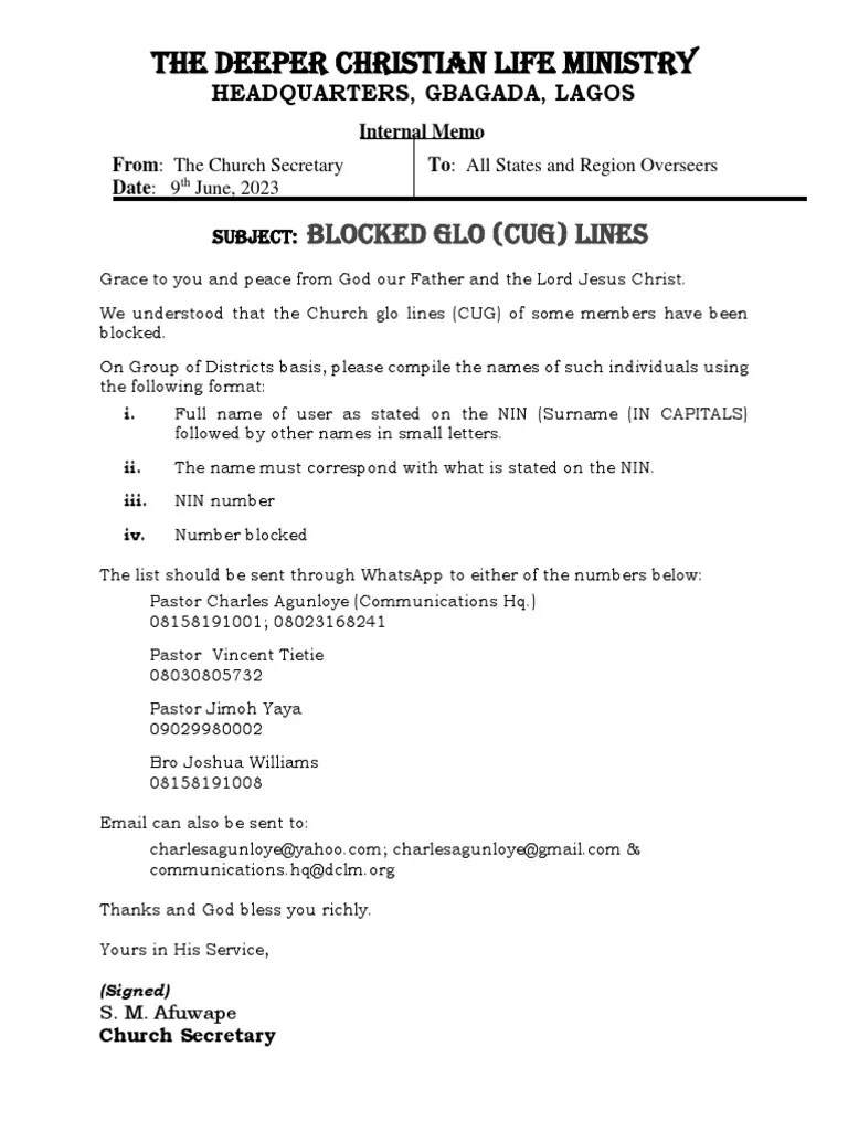 Blocked Glo (Cug) Lines PDF