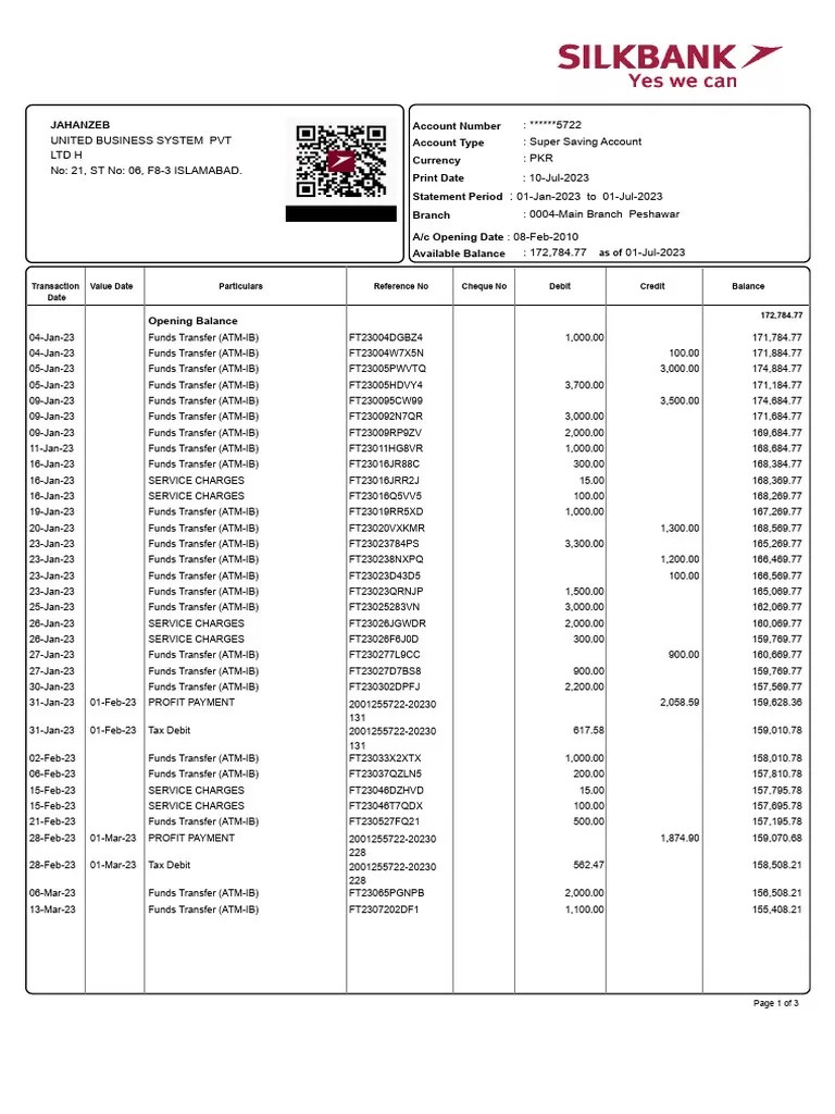 AccountStatement 00042001255722 PDF Wire Transfer Debit Card