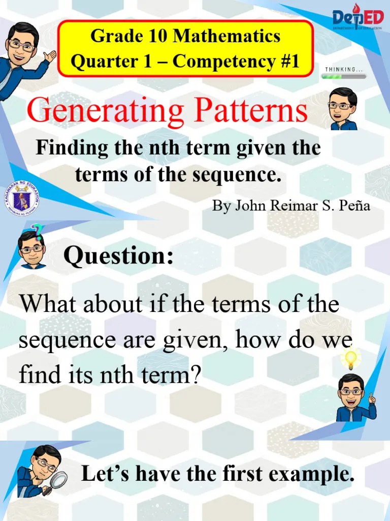 Generating Patterns Part 3 PDF Mathematics Mathematical Analysis