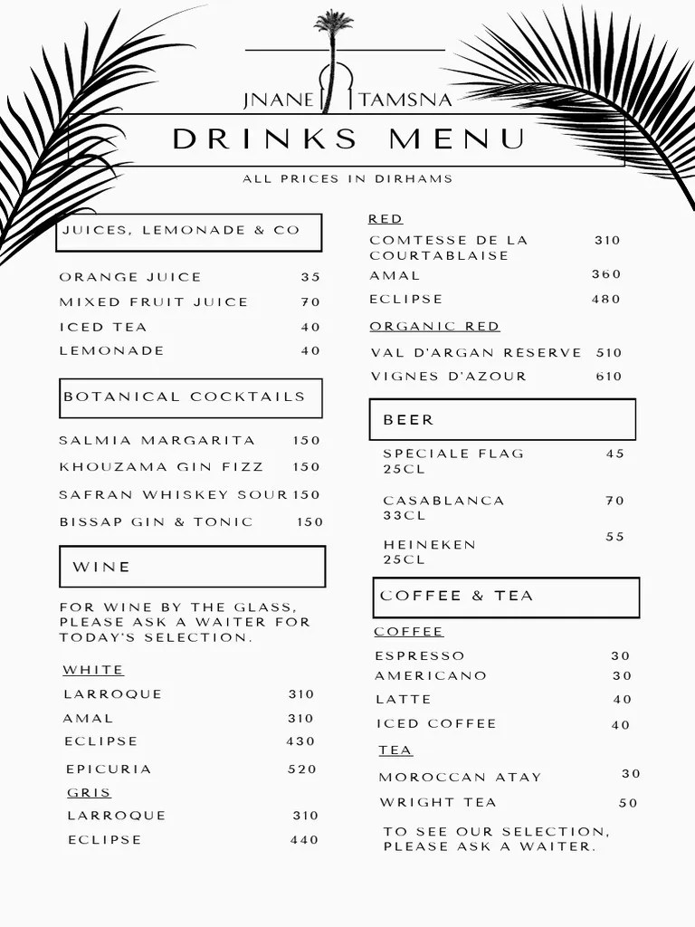 Drinks Menu PDF