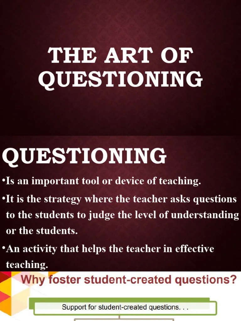 The Art of Questioning PDF