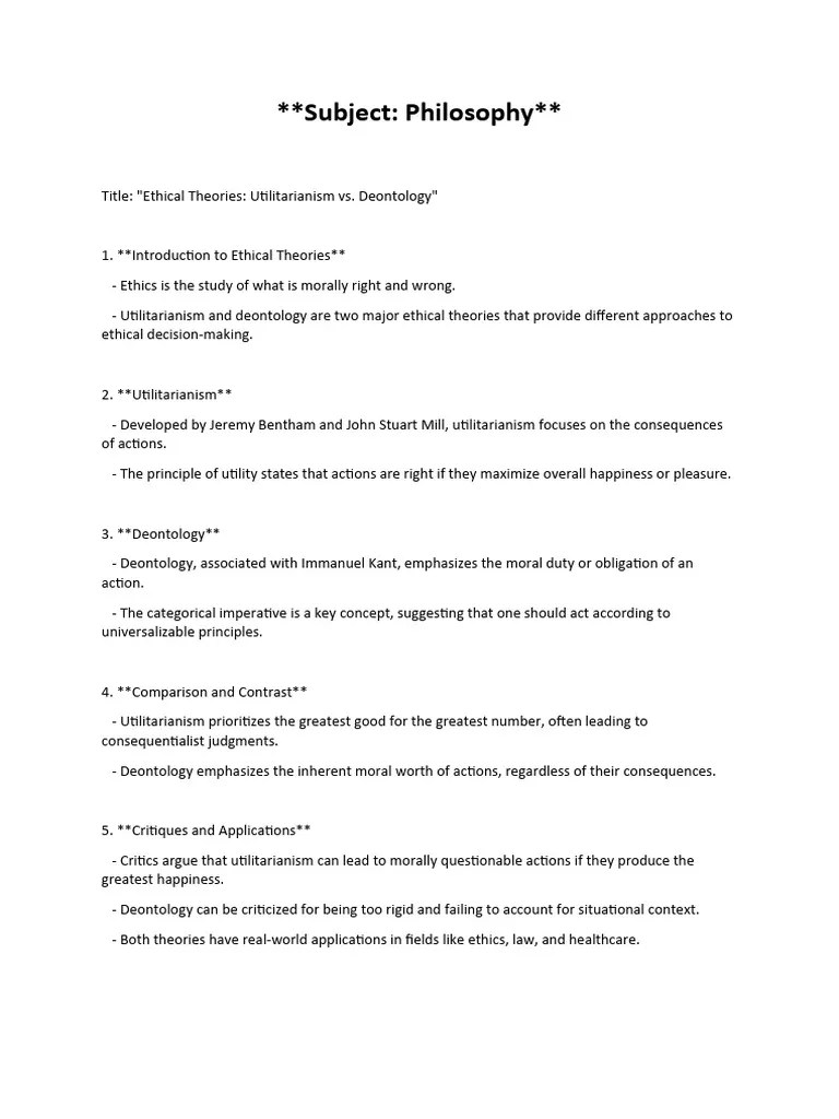 Philosophy Class Notes PDF