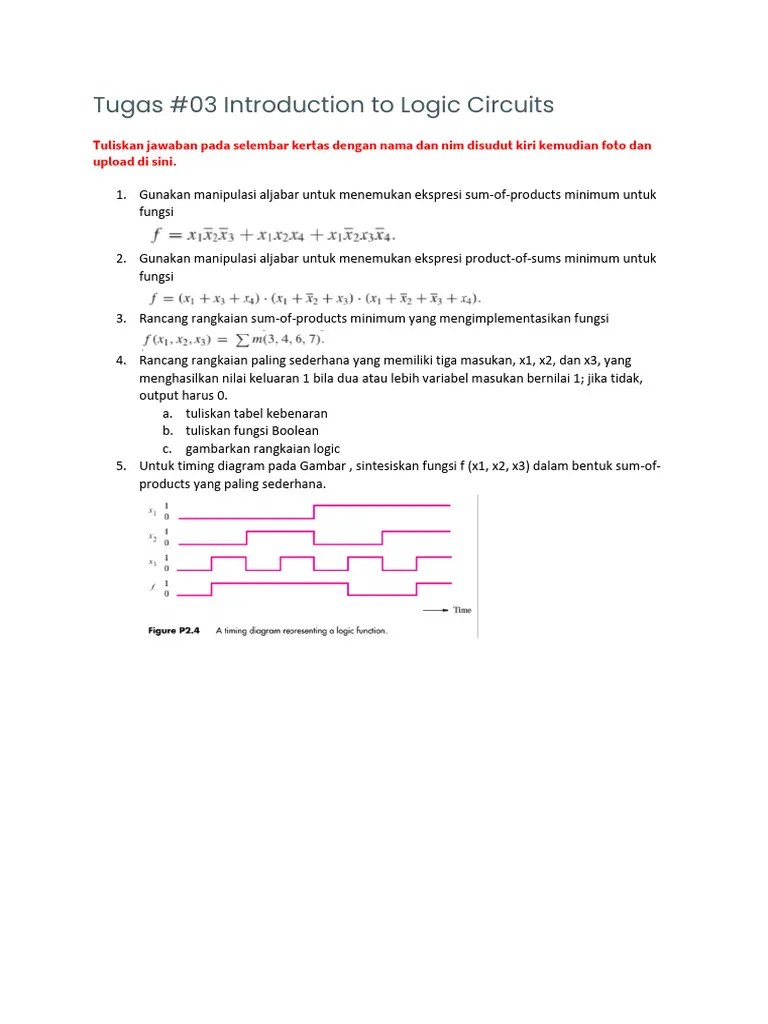 Tugas 03 Introduction To Logic Circuits PDF