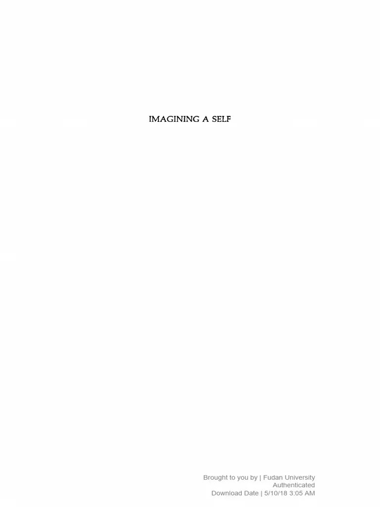 Imagining A Self PDF David Hume Experience
