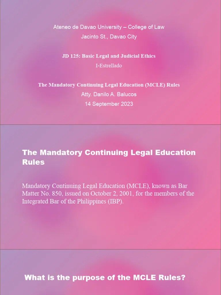 Mcle Rules PDF Separation Of Powers Judiciaries