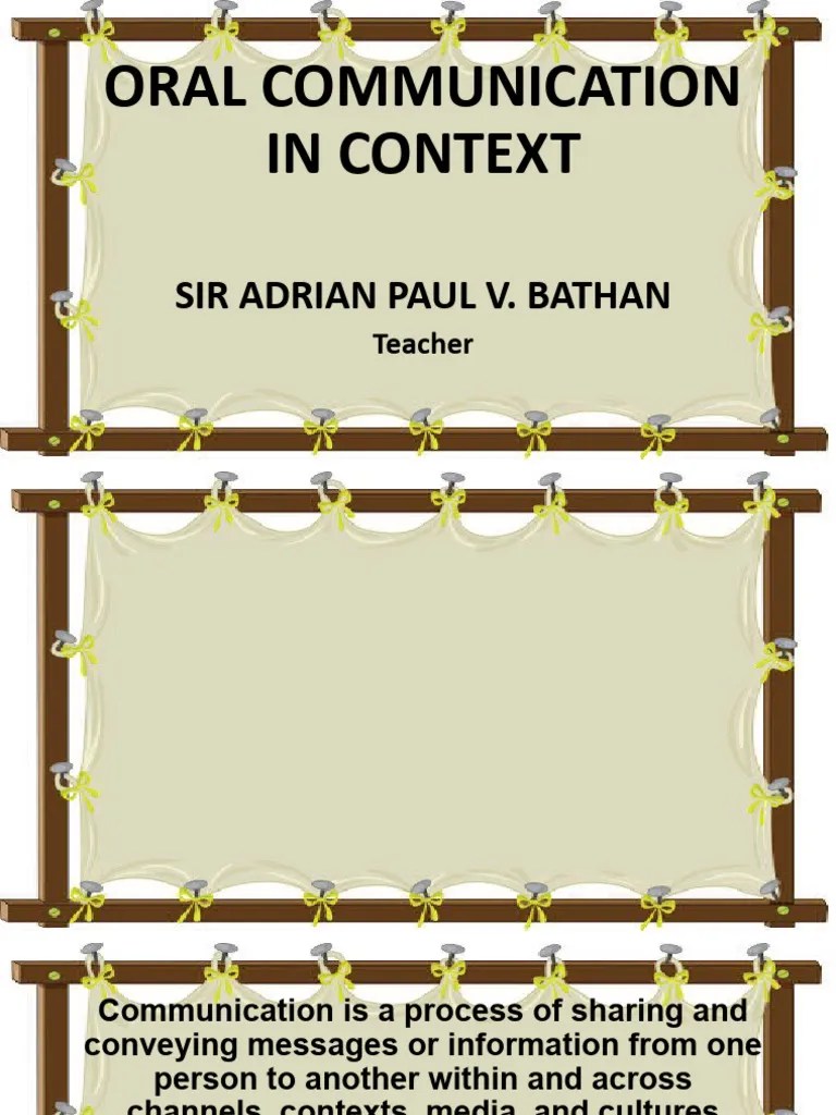 1st Module Nature and Elements of Communication Download Free PDF