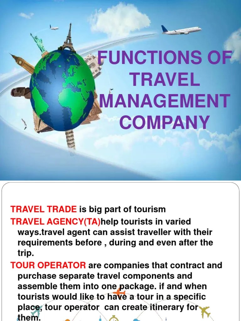 Functions of Travel Management Company PDF Travel Visa Travel Agency