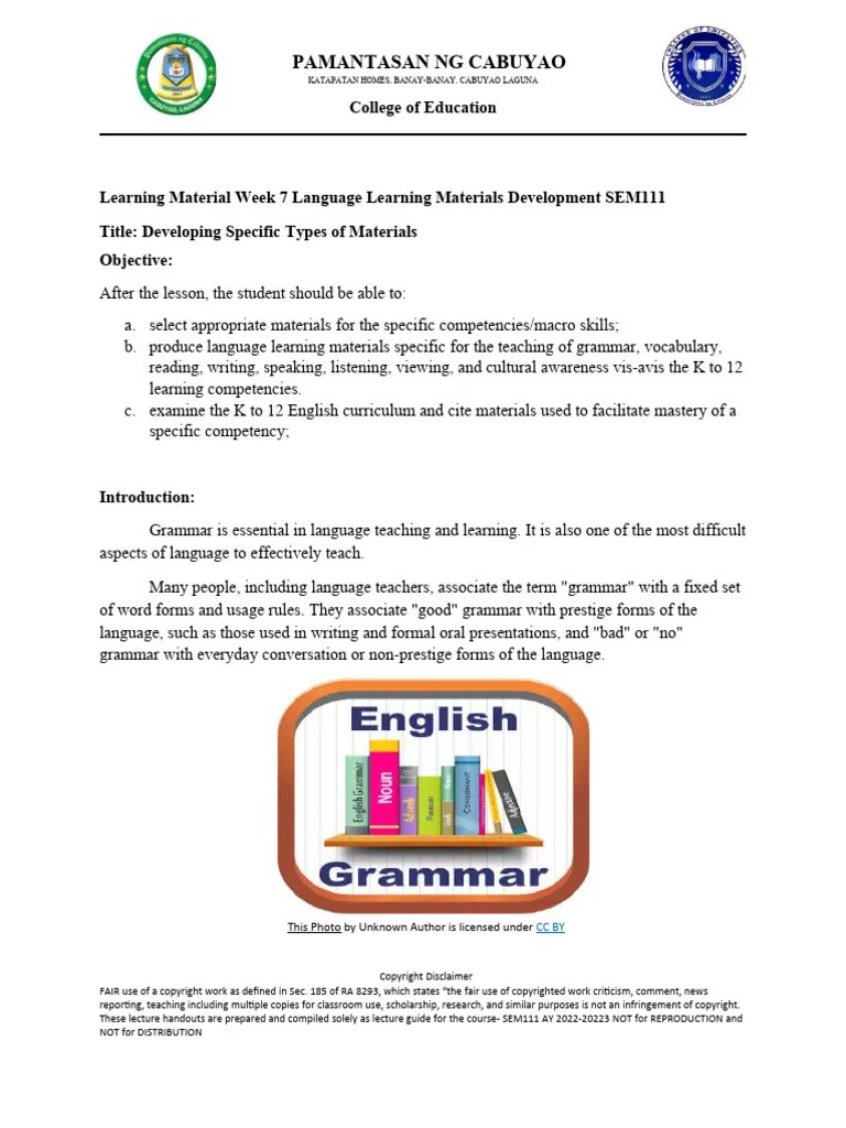 Sem111 Week7 Language Learning Material Development (20230305090726