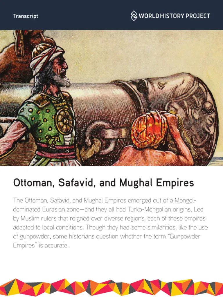 Ottoman Safavid and Mughal Empires Khan Academy PDF