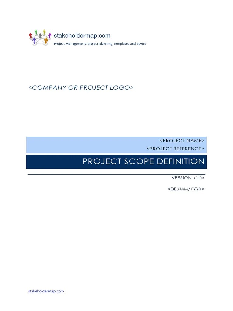 Project Scope Definition PDF Project Management Computing