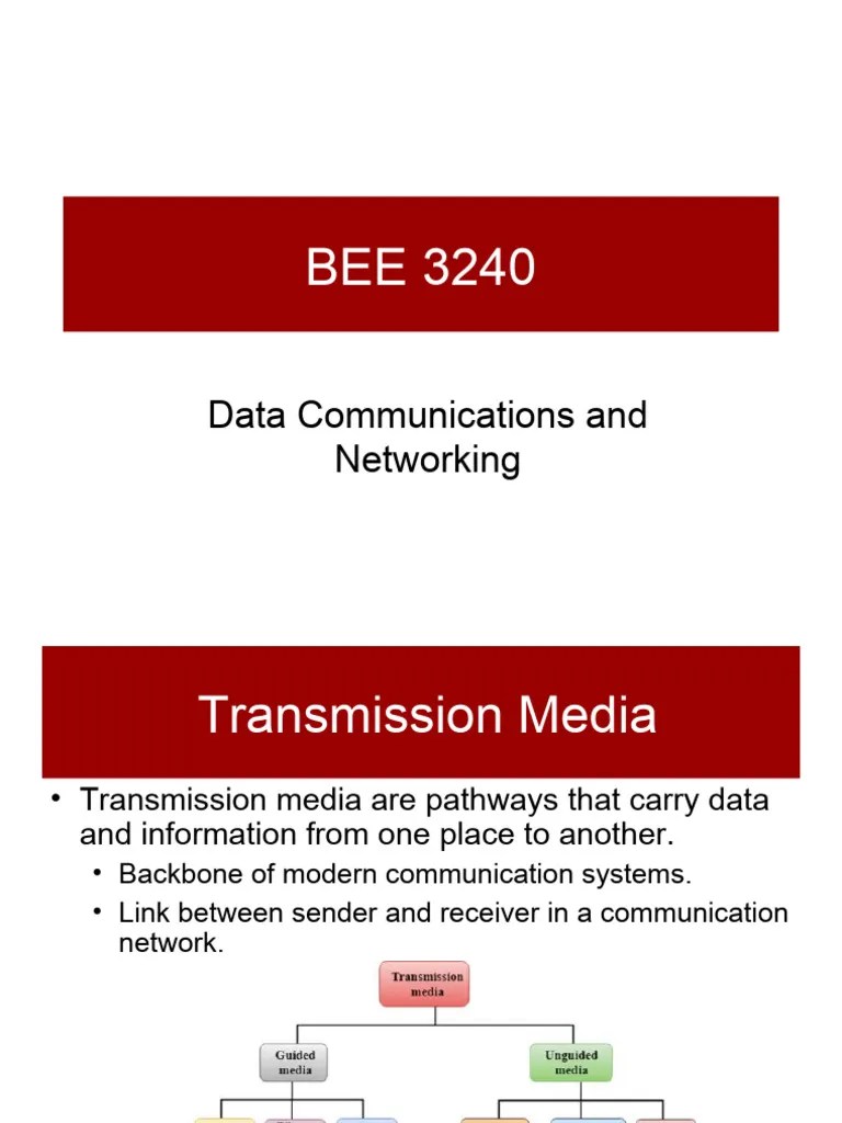 Lecture 3d Transmission Media PDF