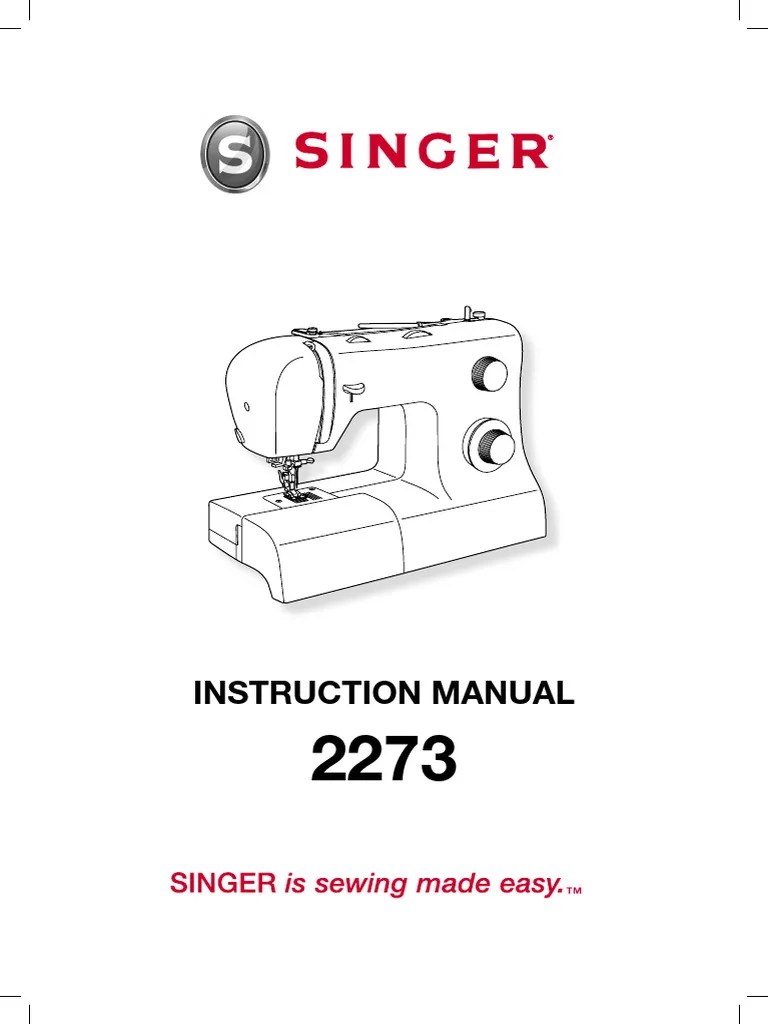 Singer Esteem LL 2273 OwnMan (EN) PDF Sewing Machine Sewing