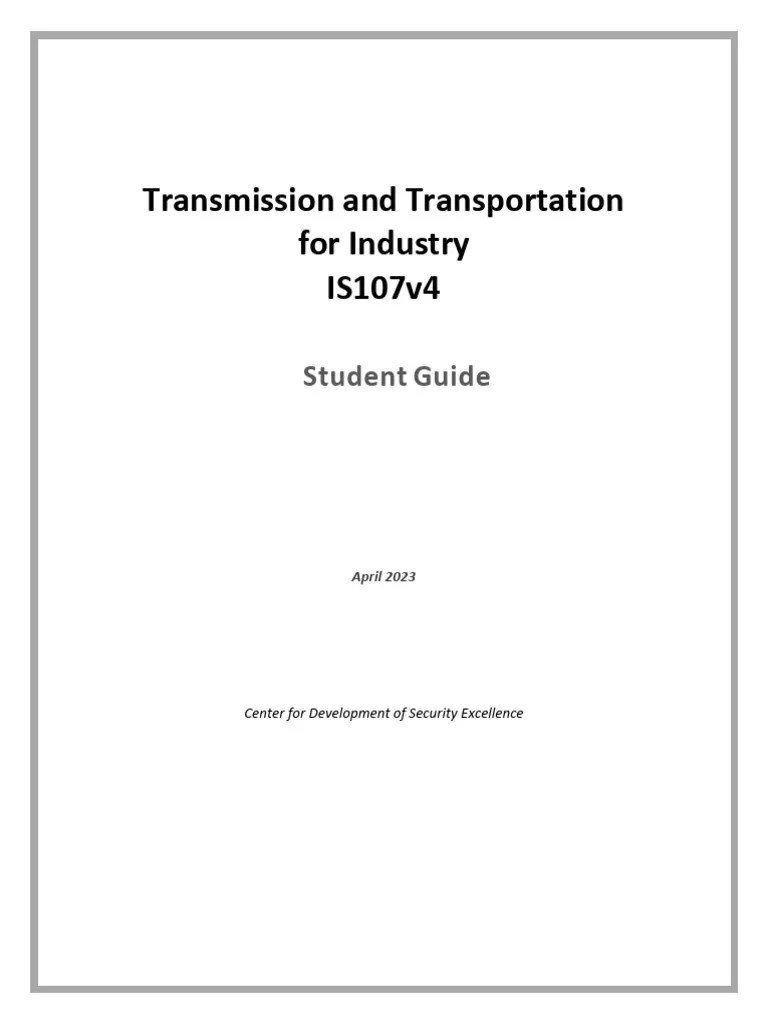 IS107Transmission and Transportation For Industry Guide PDF