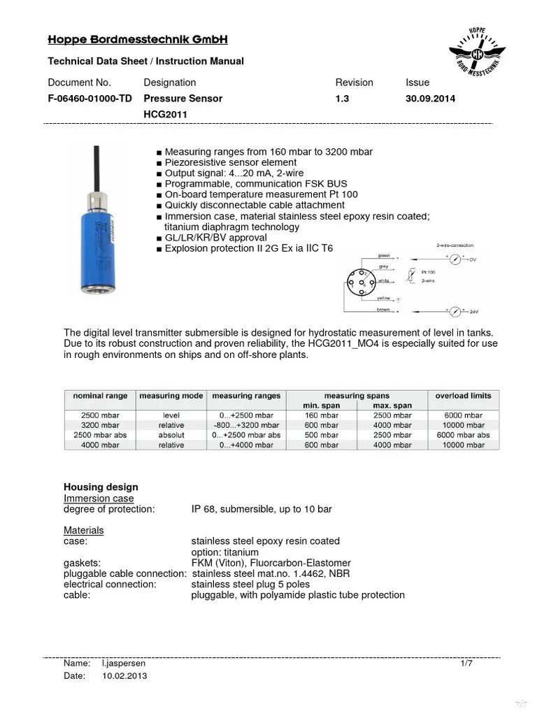 Sensor Data Sheet PDF Electrical Engineering Physical Sciences