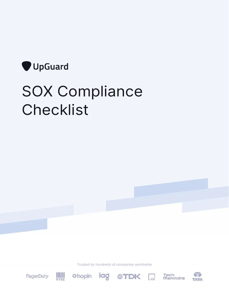 Checklist SOX Compliance PDF Security Computer Security