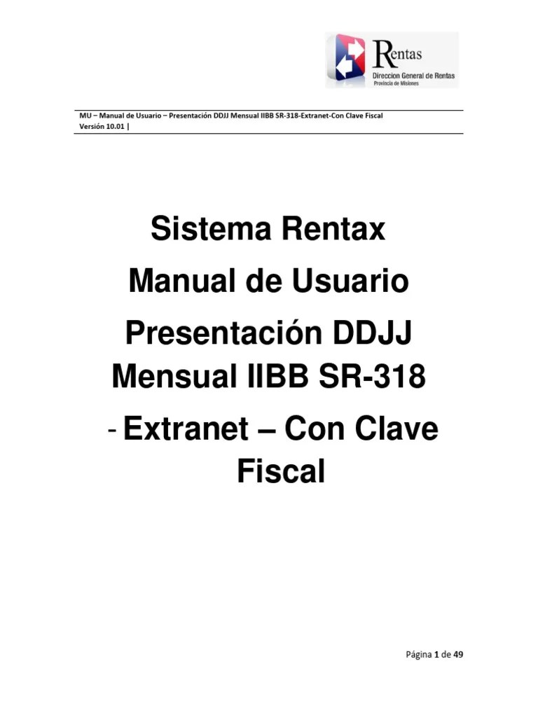 IIBBDPresentacion DDJJ MensualCon Clave Fiscal PDF Ventana