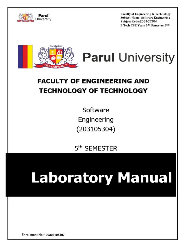 SE Lab Manual PDF Software Development Process Computer Programming