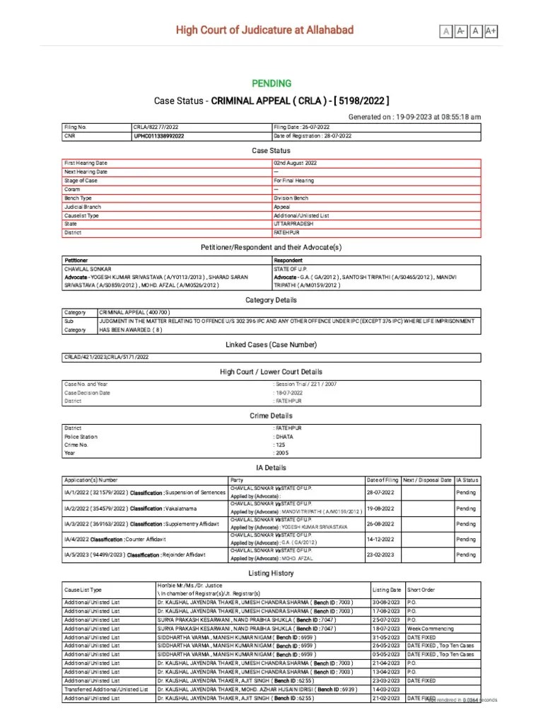 Case Status Search by Case Number PDF Public Sphere Legal Procedure