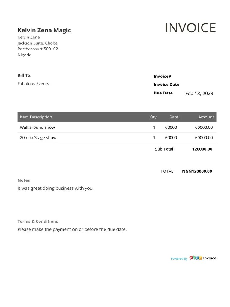 Invoice PDF