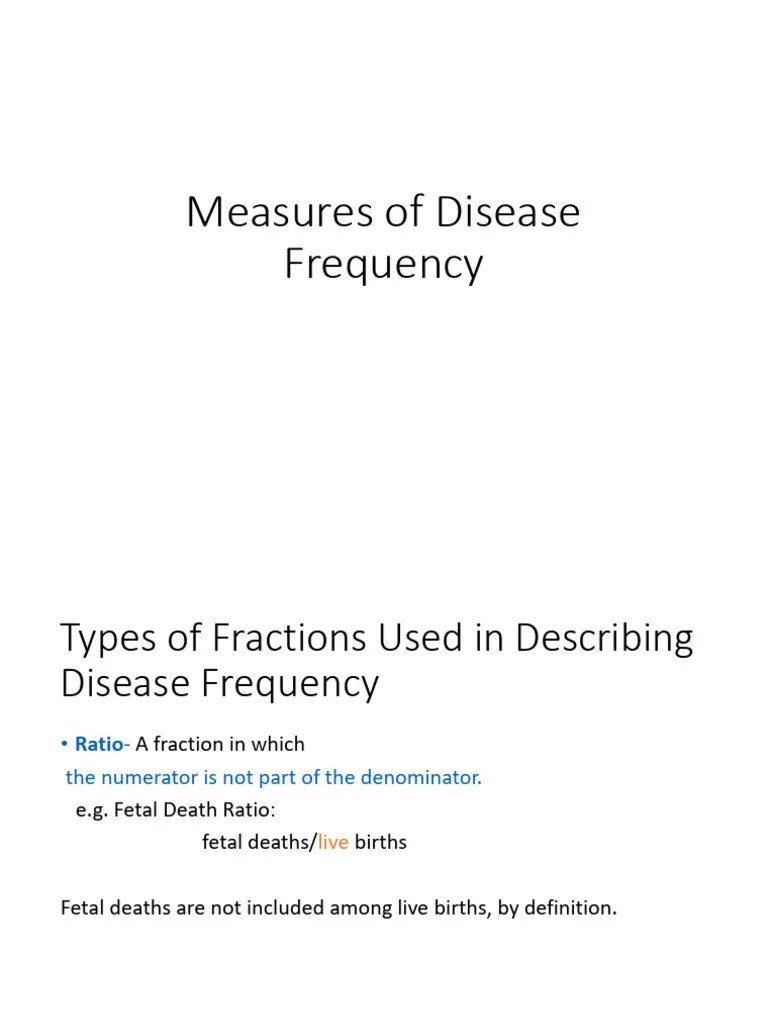 Measures of Disease Frequency PDF Incidence (Epidemiology) Prevalence