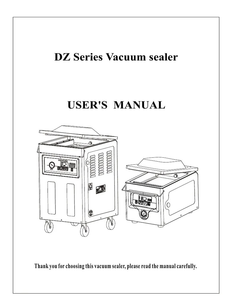 DZ Series Vacuum Sealer User Manual PDF