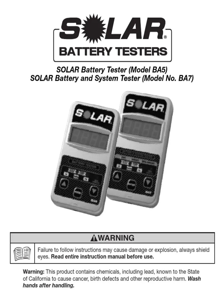 Solar Battery Tester PDF