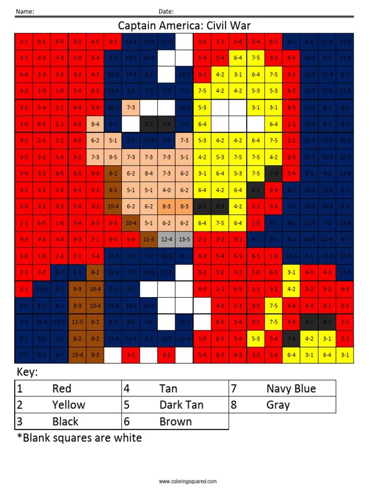AS1 Captain America Civil War Math Coloring 1 PDF